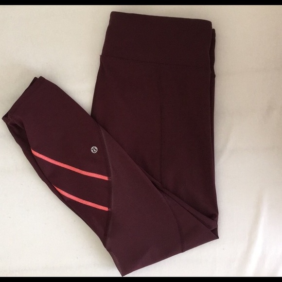 Lulu lemon Maroon Crop Leggings