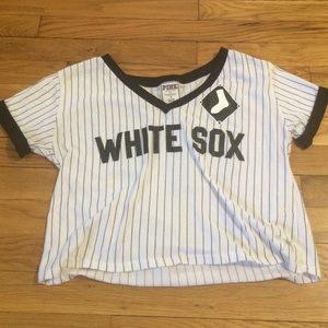White sox crop top from Victoria Secret S