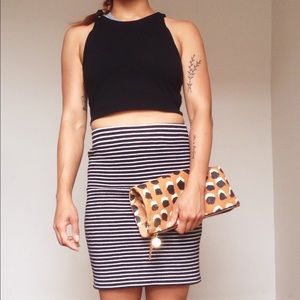 Clare V Spotted Foldover Clutch