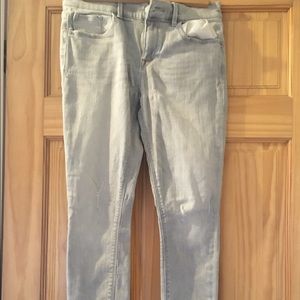 Express Mia Mid-Rise Grey Wash Jeans