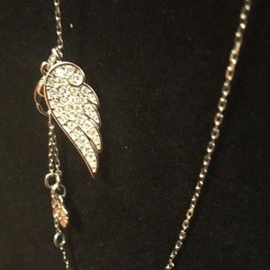 Swavorski angel wing necklace