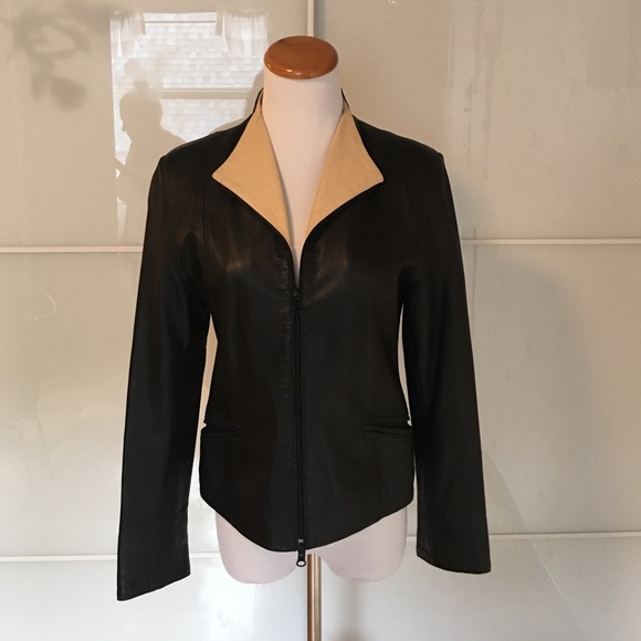 Italian leather jacket XS purchased in Florence - Picture 1 of 4