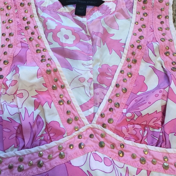 Express Design Studio Silk Top- Size XS - Picture 2 of 5
