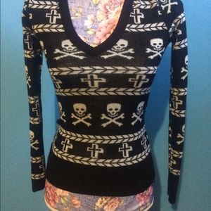 Skull and cross sweater