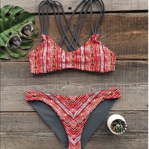 Cross Back Bikini Set