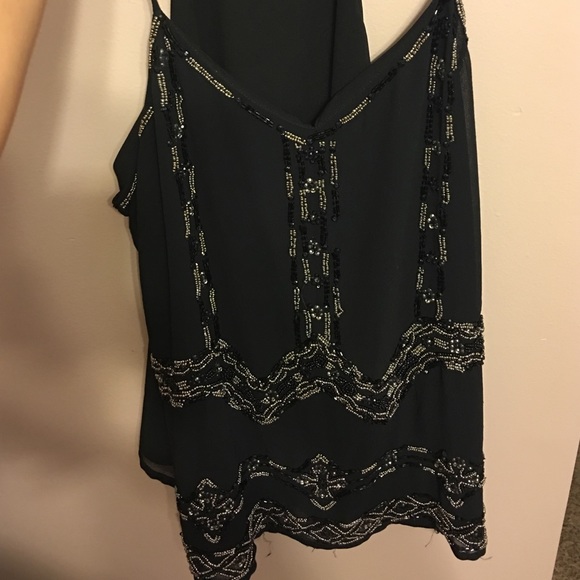 Beaded BKE boutique doubly strap tank - Picture 1 of 3