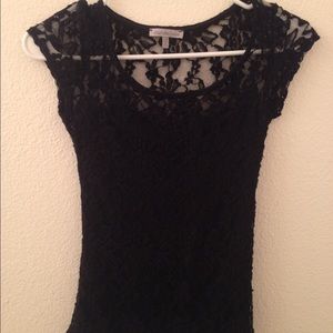 Black lace blouse (XS)
