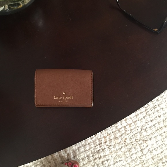 KATE SPADE 'MIKAS POND'CHRISTINE LEATHER CARD CASE