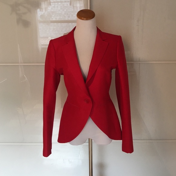 bcbg red blazer