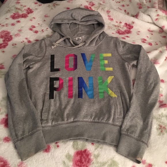 VS Pink Rainbow Print Hoodie
