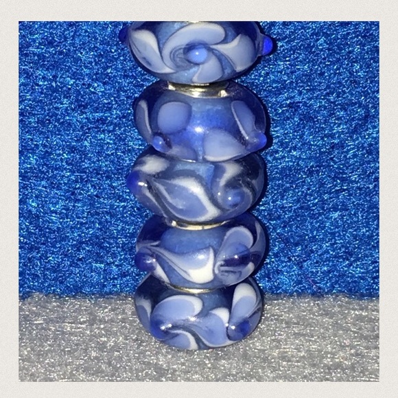 Gorgeous Blue Murano Glass European Charm