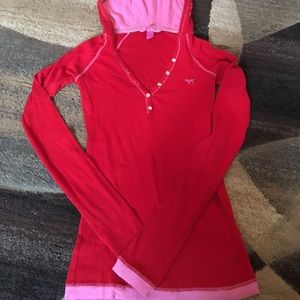 Victoria secret long sleeve hooded shirt!