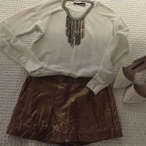 Jcrew gold skort