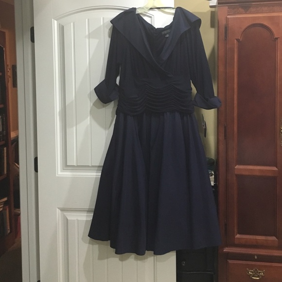 Elegant Navy Blue Woman's Cocktail Dress