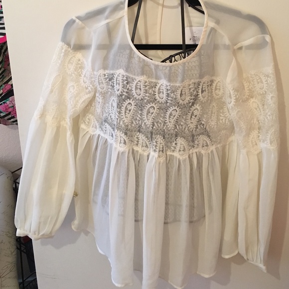 French Connection lace blouse