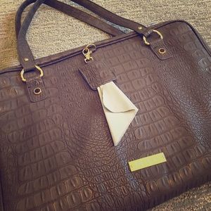 Faux alligator laptop bag!