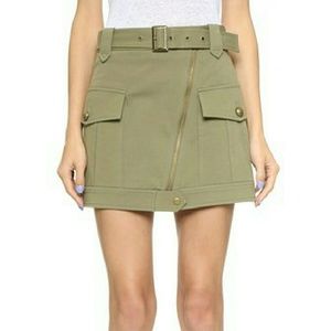 NWT Rebecca Minkoff olive cargo mini skirt