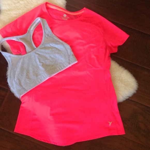 Old navy athletic top/Champion sports bra bundle