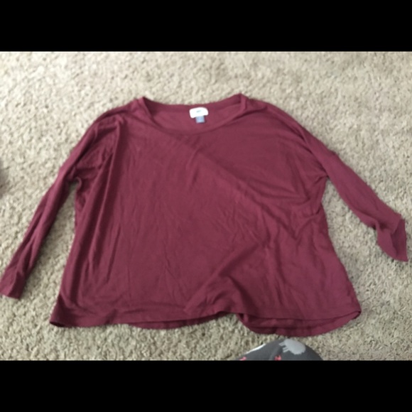 Maroon flowey/loose shirt