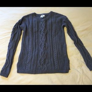 Navy blue cable knit sweater from Old Navy