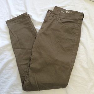 Gap Legging Jean in Olive/Military Green
