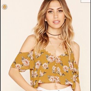 Floral off the shoulder top
