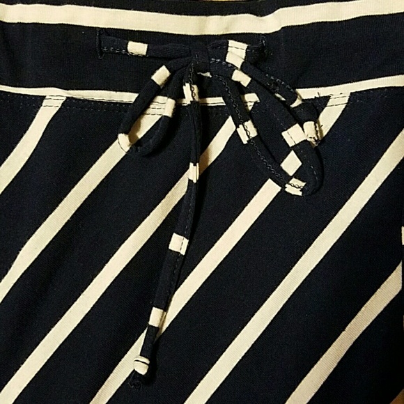 Navy and white stripe maxi skirt - Picture 2 of 3