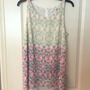CAbi mosaic print top. Size M. EUC