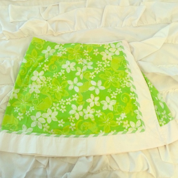 Lilly Pulitzer Green Floral Skort