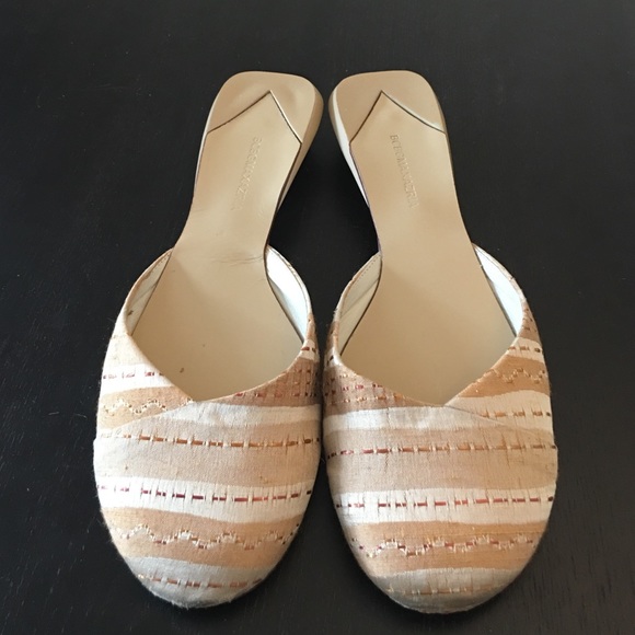 BCBGMaxazria Silk & Leather Pattern Slipper