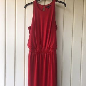 Banana Republic Sleeveless Red Jersey Dress