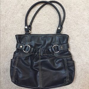 Tignanello Black Leather Purse