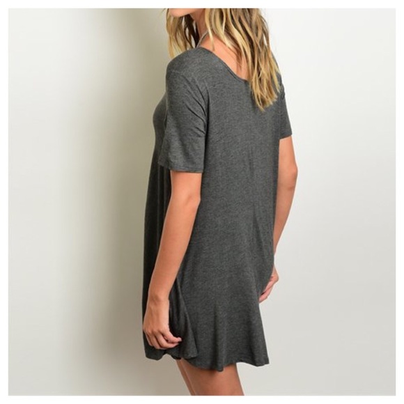 Charcoal A Line Tunic Top - Picture 2 of 3
