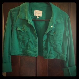 Green cropped jacket