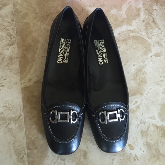 Salvatore Ferragamo Swim Leather Loafer Black