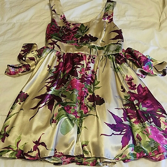 Silky flower dress