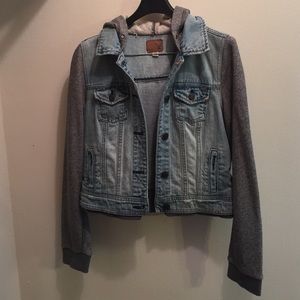 AE Hooded Denim Jean Jacket