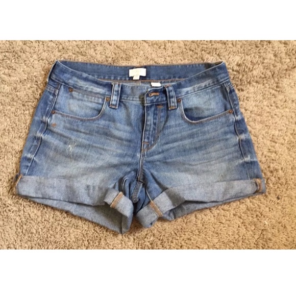 J. Crew Factory Denim Cuffed Shorts Size 27