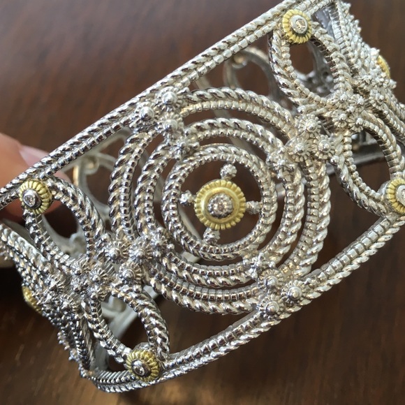 Judith Ripka Sterling Silver Cuff - Picture 2 of 6