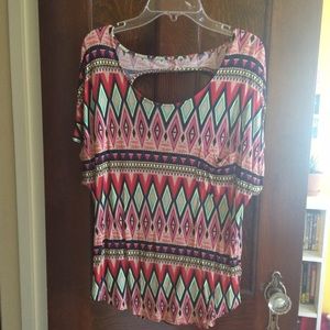 Shirt with cut out in back