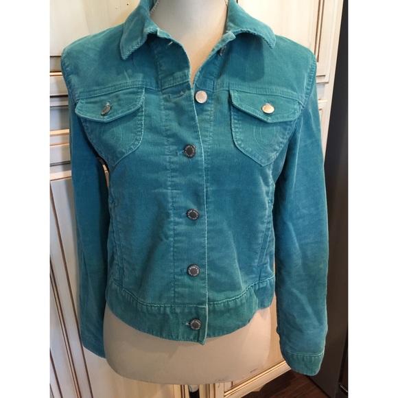 Gap Jackets & Blazers - Gap Teal Corduroy Jean Jacket💙
