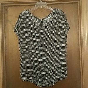 MAX Studio black and white print blouse