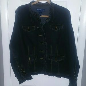 Dark fashion denim jacket