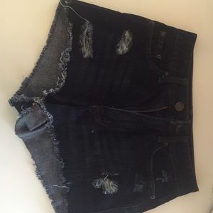 Urban Outfitters ripped high rise jean shorts