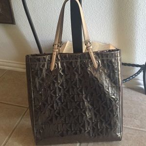 Michael kors metallic tote