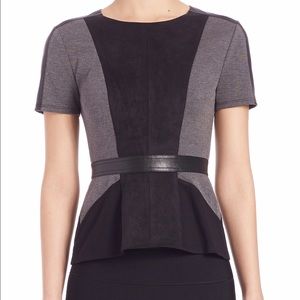 BCBGMAXAZRIA Cassaundra leather panel top