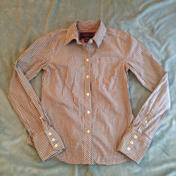 Checkered Print Button Down - Picture 2 of 4