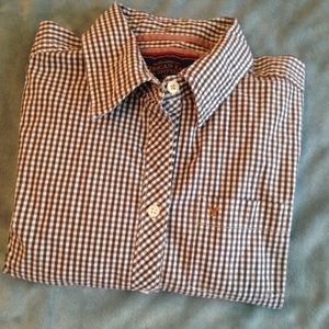 Checkered Print Button Down