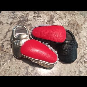 Baby red bottom moccosins