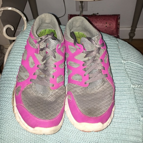 Slightly worn grey and magenta Nike frees!